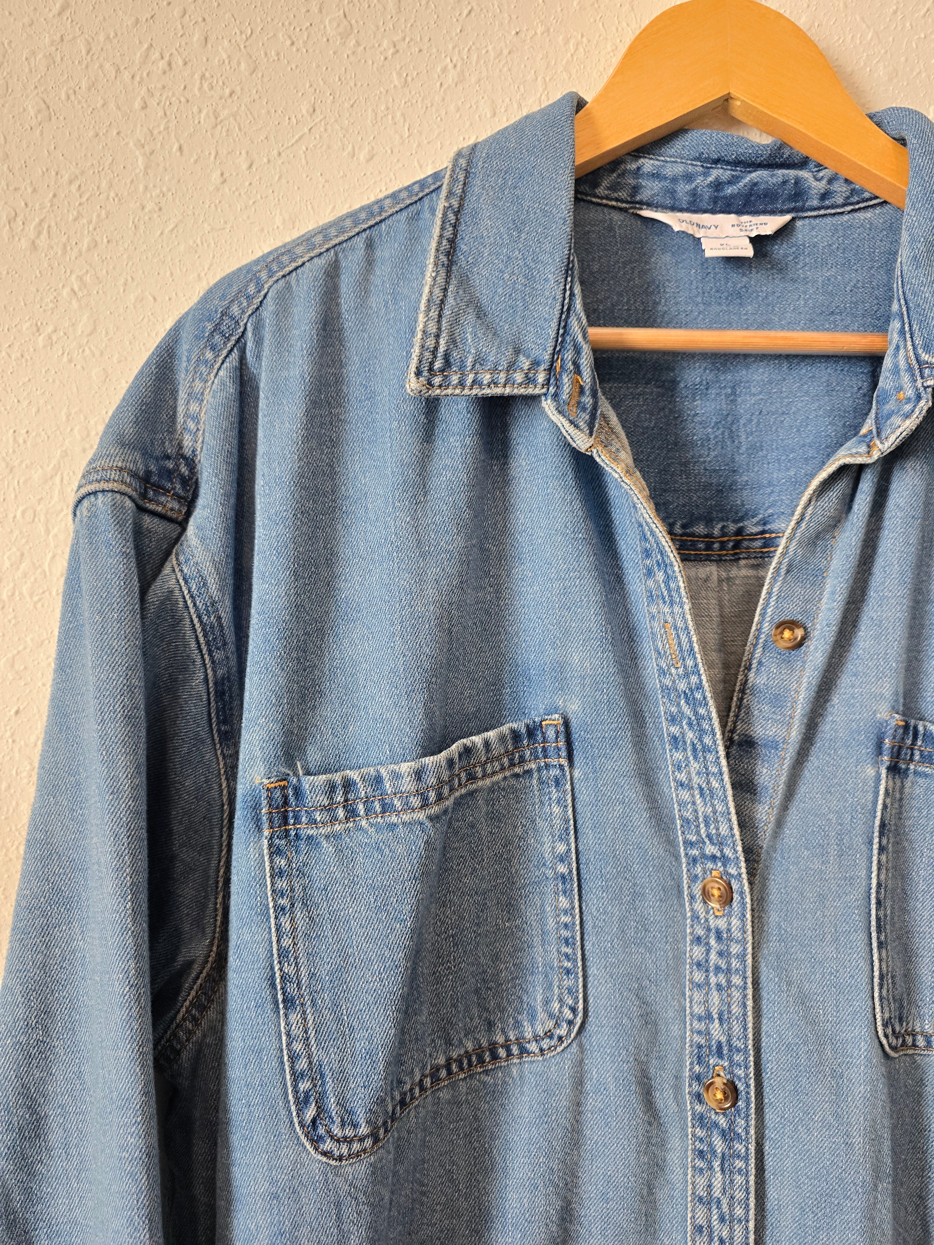 Denim Boyfriend Button Up (XL)