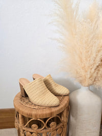 Raffia Slip On Heel Mules (8)