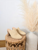 Raffia Slip On Heel Mules (8)