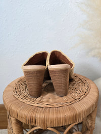 Raffia Slip On Heel Mules (8)