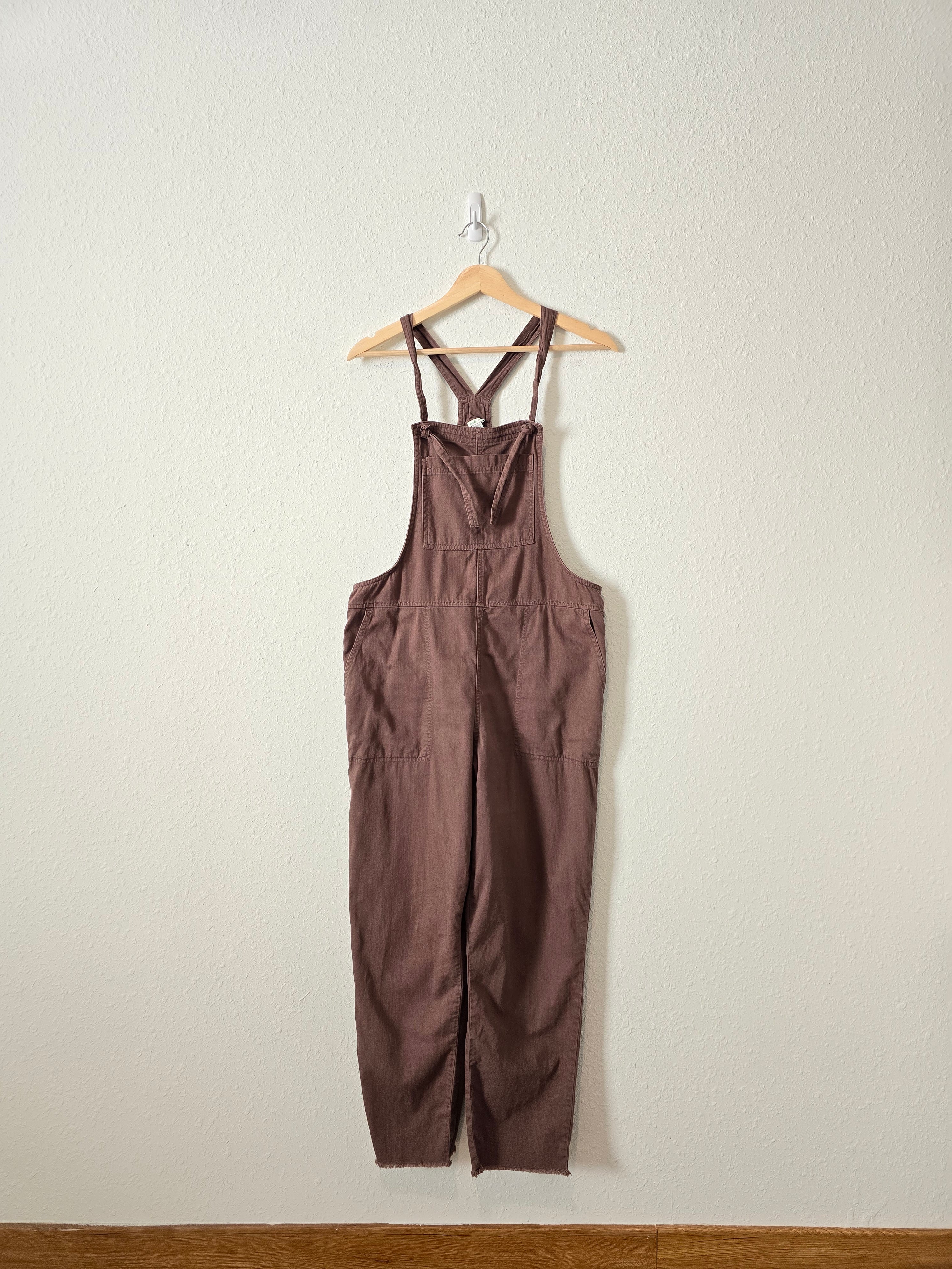 Aerie Brown Straight Overalls (XS)