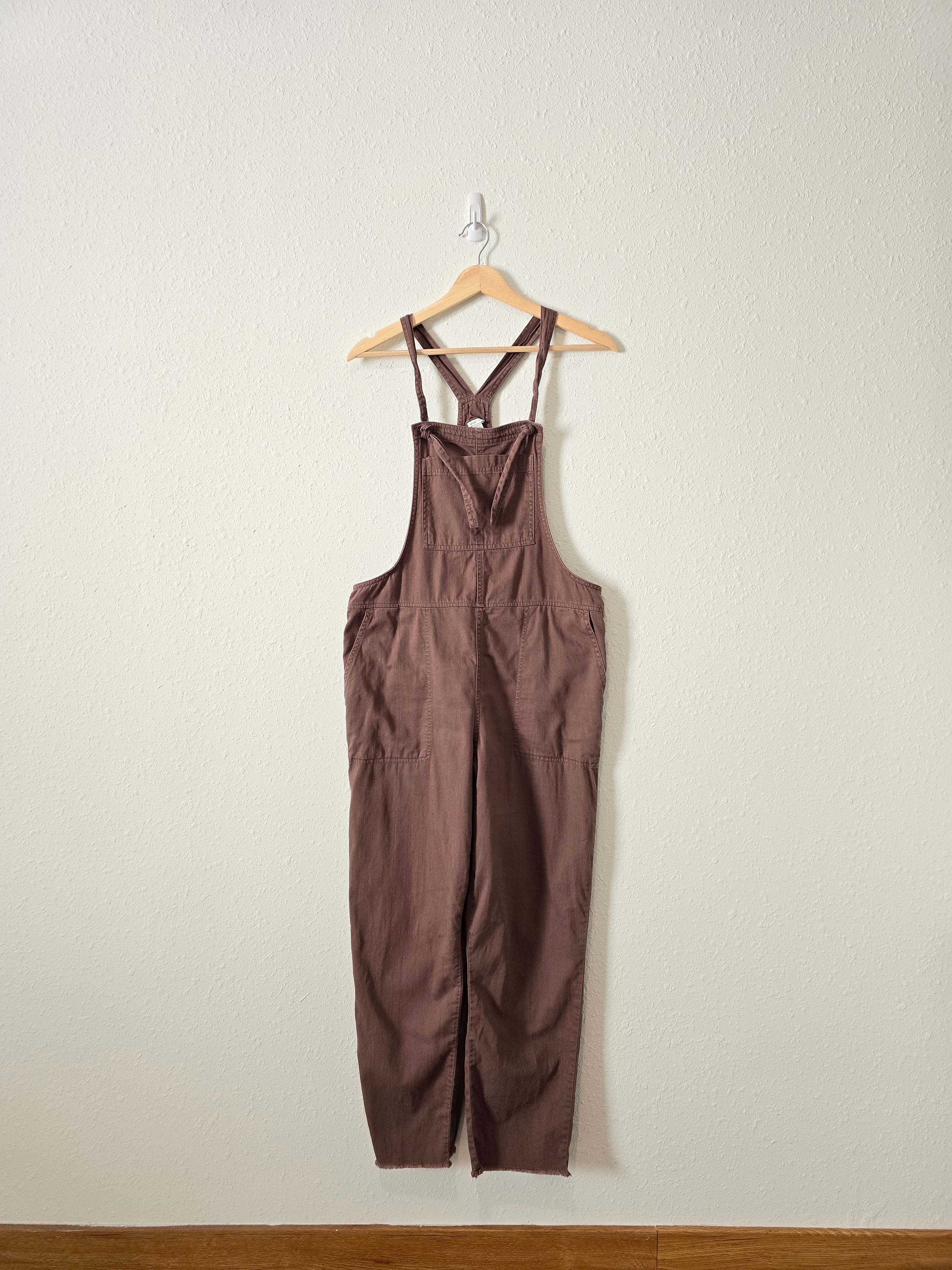 Aerie Brown Straight Overalls (XS)