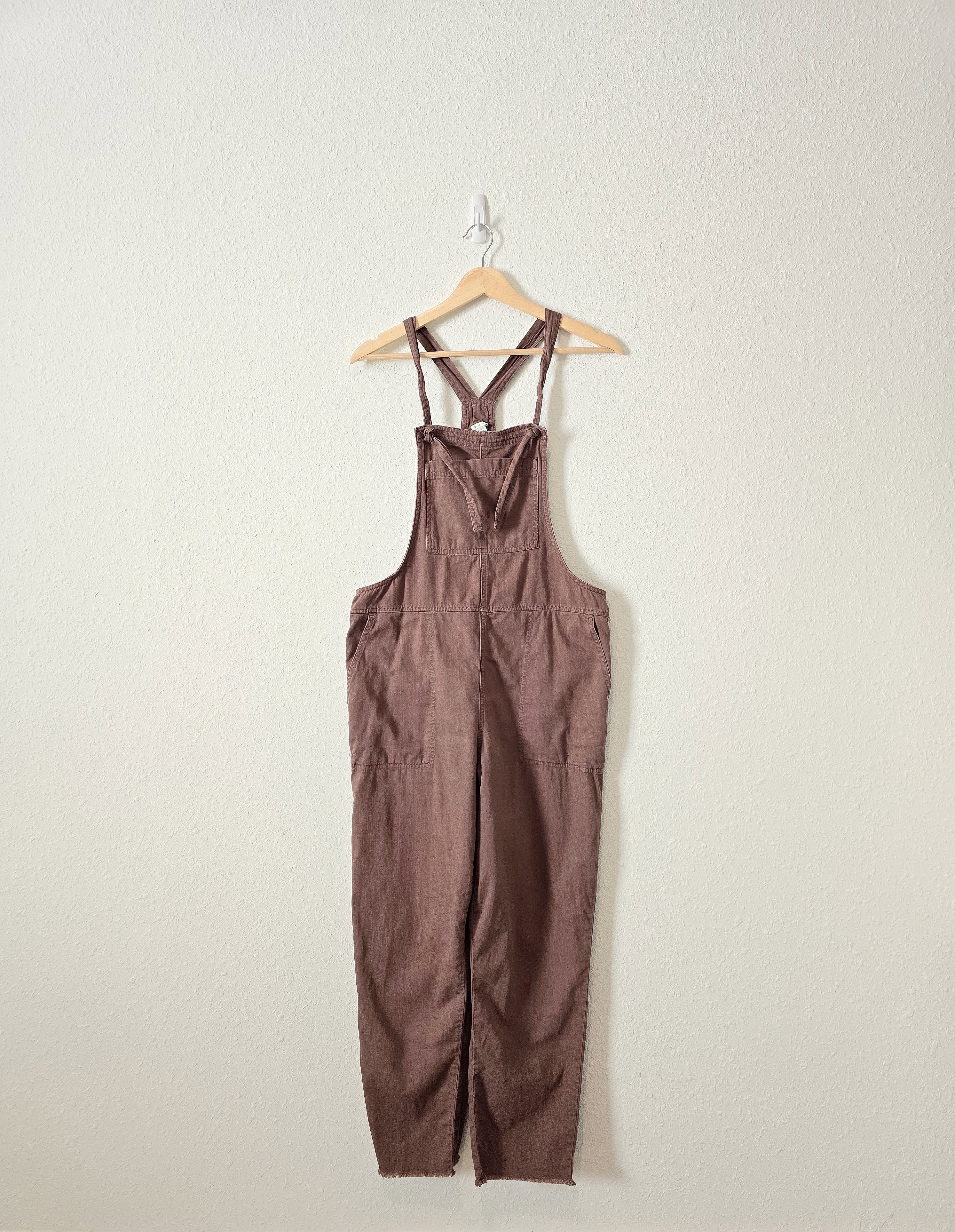 Aerie Brown Straight Overalls (XS)