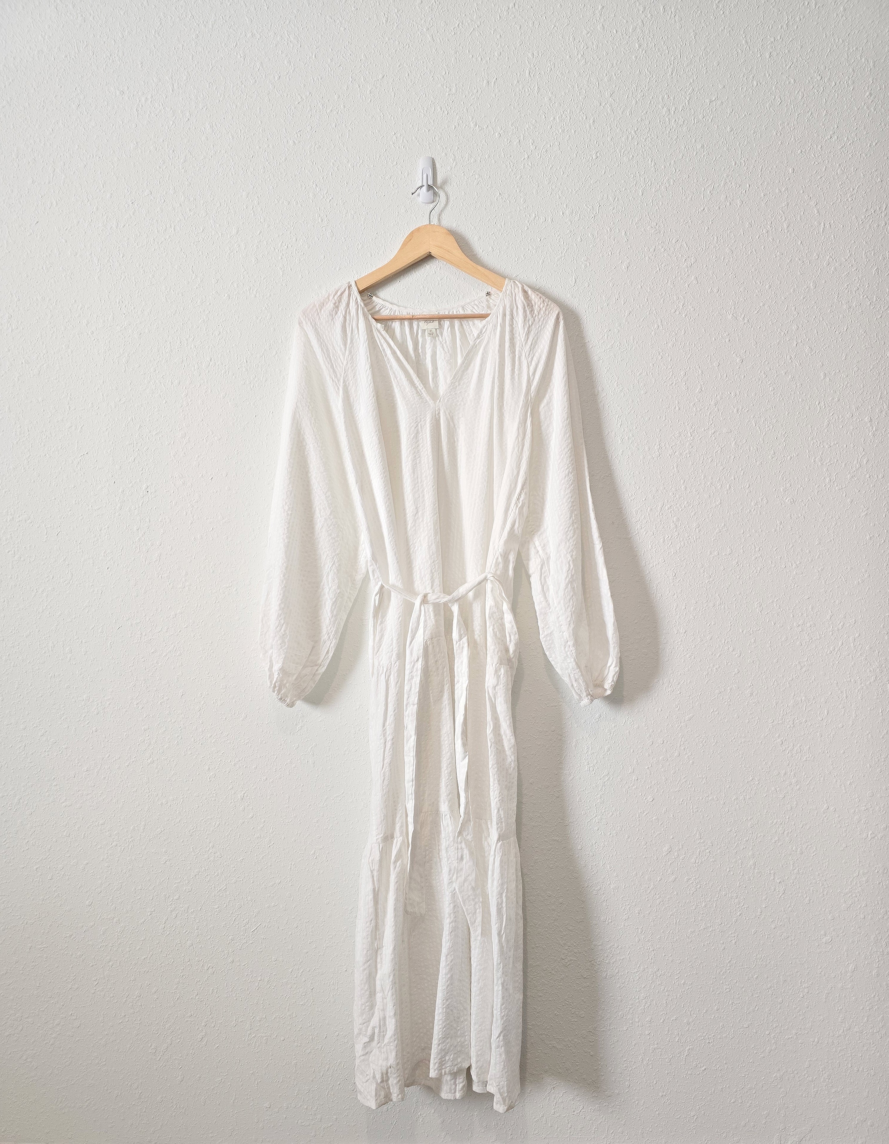 White Tiered Maxi Dress (M)