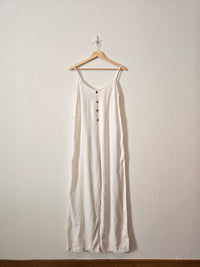 White Wide Leg Linen Jumpsuit (S-L)