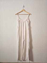 White Wide Leg Linen Jumpsuit (S-L)