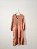 Terracotta Embroidered Dress (XL)