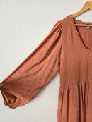 Terracotta Embroidered Dress (XL)