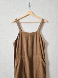 Linen Blend Overall Jumpsuit (XS)