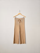 Camel Ribbed Lounge Pants (S)