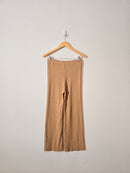 Camel Ribbed Lounge Pants (S)