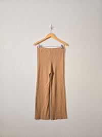 Camel Ribbed Lounge Pants (S)