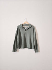 Aerie Green Waffle Pullover (L)