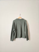 Aerie Green Waffle Pullover (L)