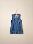 Vintage Denim Mini Dress (L)