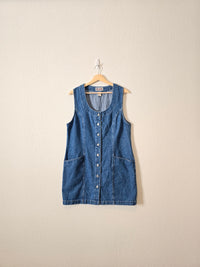 Vintage Denim Mini Dress (L)