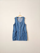 Vintage Denim Mini Dress (L)