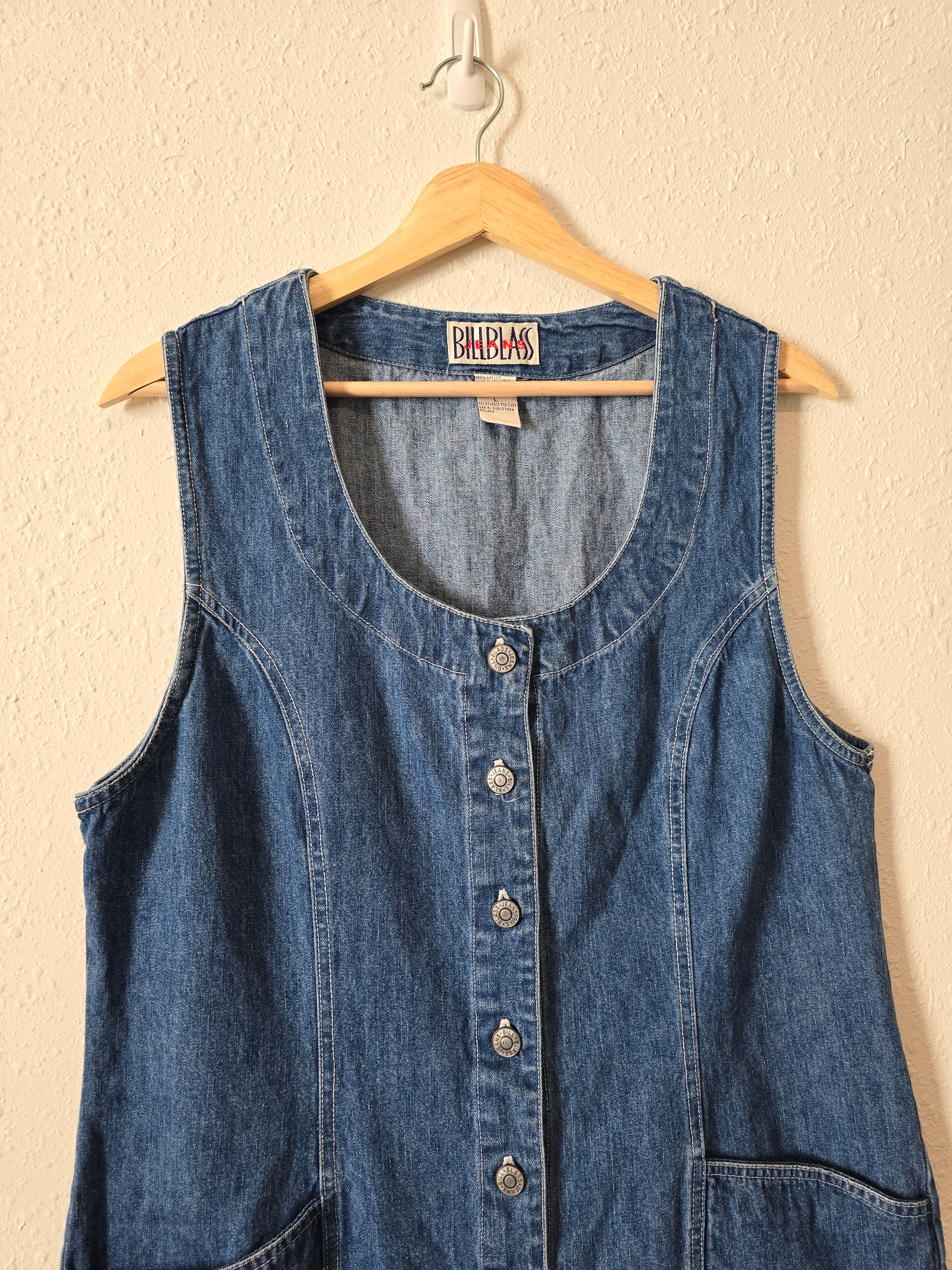 Vintage Denim Mini Dress (L)