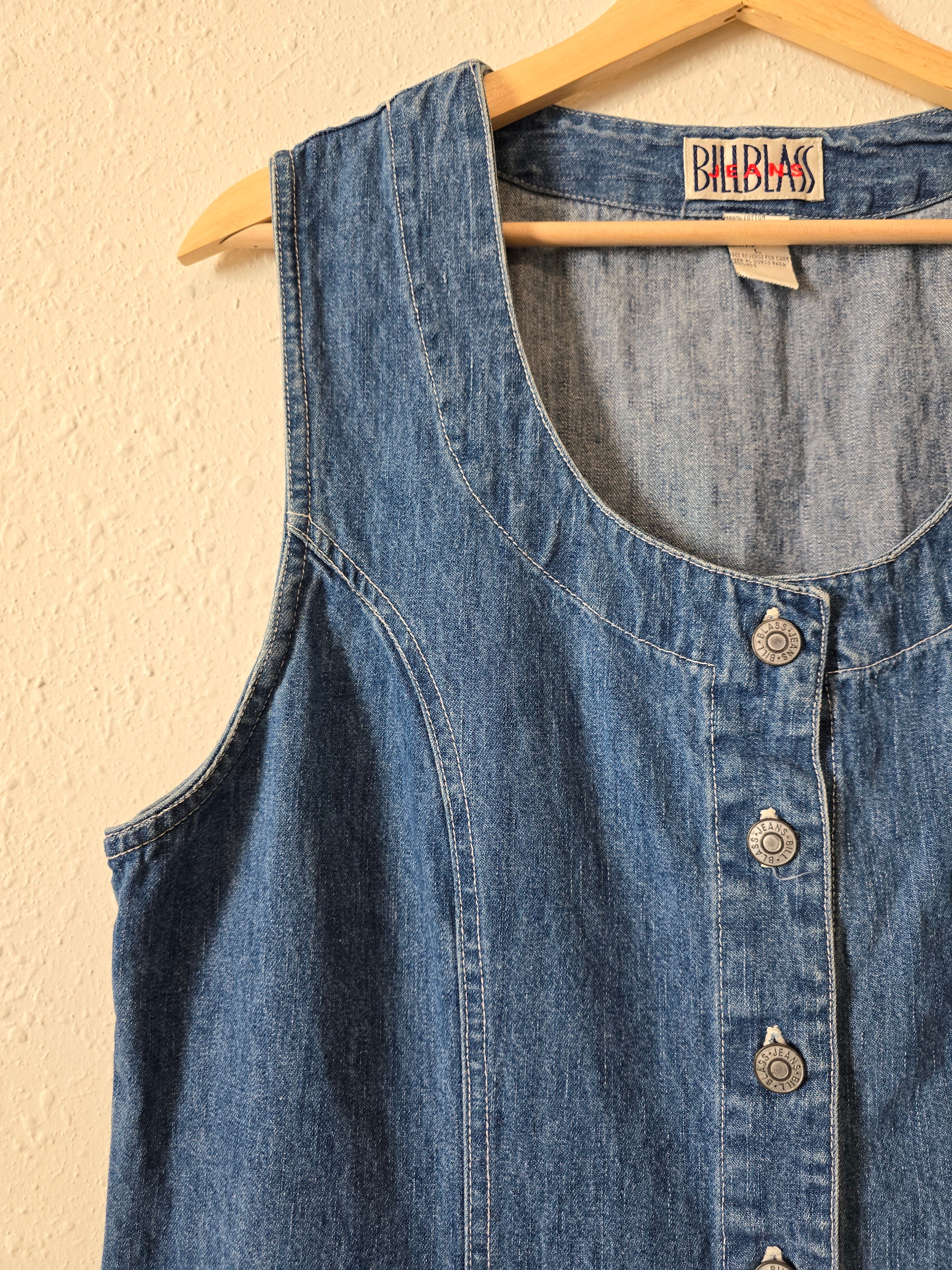 Vintage Denim Mini Dress (L)