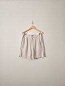 Stone Linen Relaxed Shorts (L)