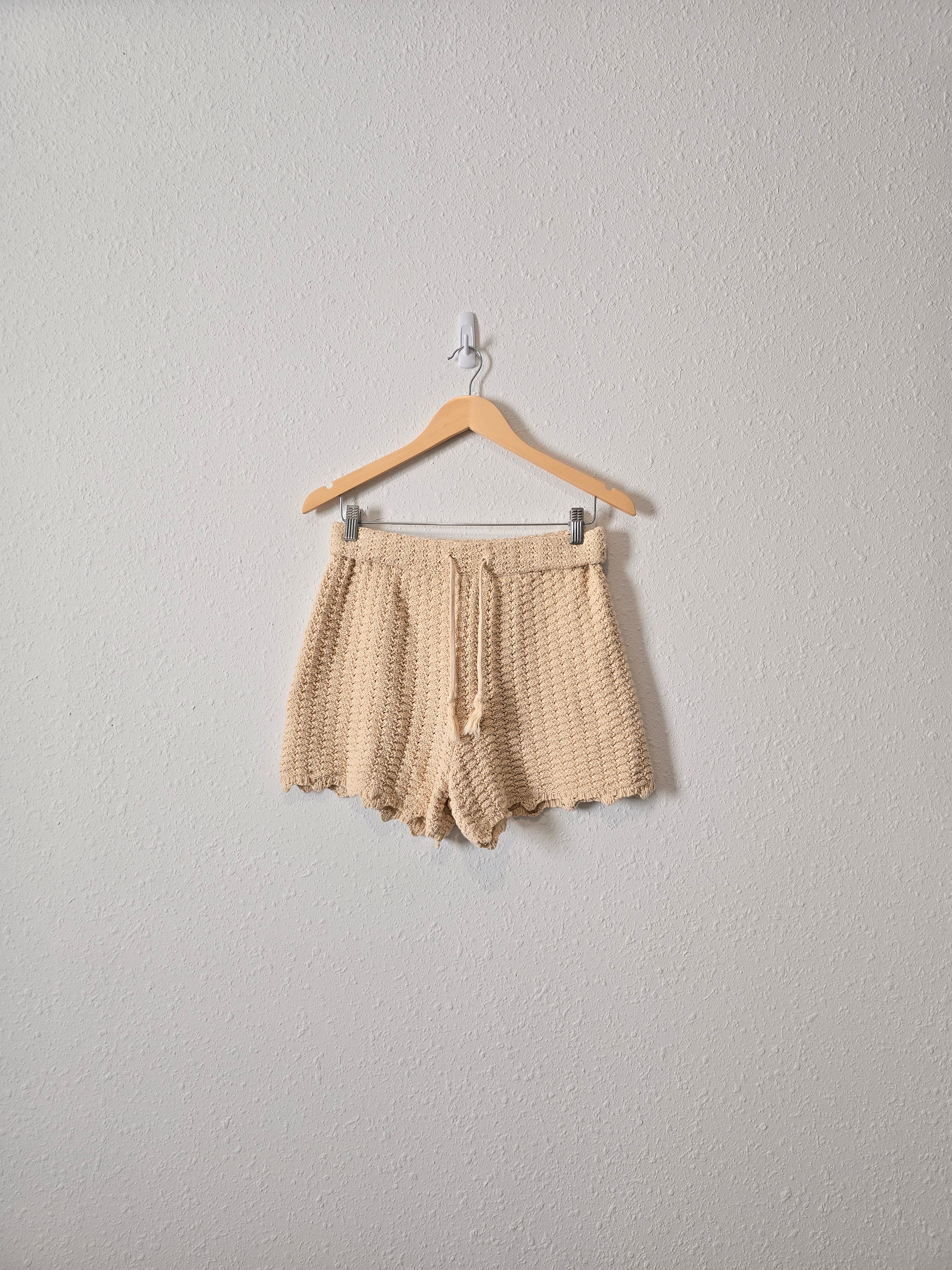 Crochet Knit Cotton Shorts (S)