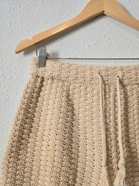 Crochet Knit Cotton Shorts (S)