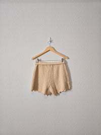 Crochet Knit Cotton Shorts (S)