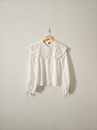 Peter Pan Collar Button Up Top (M)