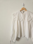 Peter Pan Collar Button Up Top (M)