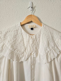 Peter Pan Collar Button Up Top (M)