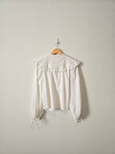 Peter Pan Collar Button Up Top (M)