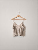 J.Crew Gathered Linen Tank (L)