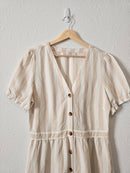 Loft Linen Blend Striped Dress (8)