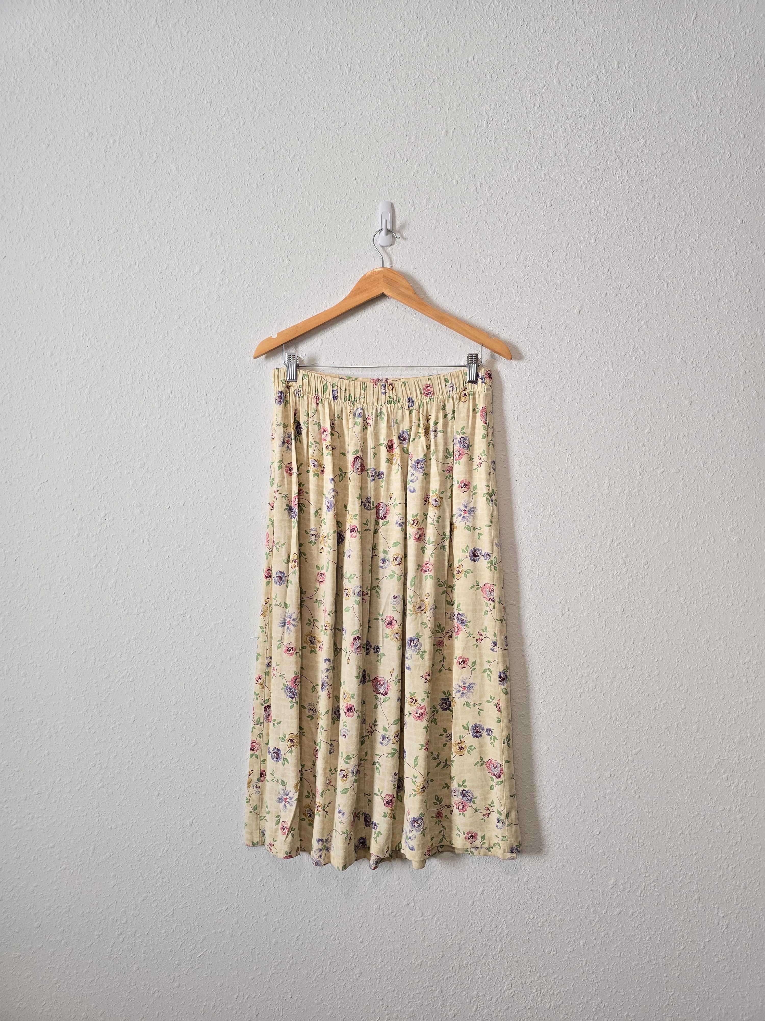 Vintage Floral Midi Skirt (14)