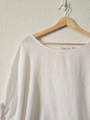 White Linen Oversized Top (L)