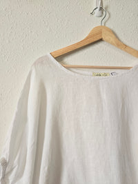 White Linen Oversized Top (L)