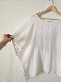 White Linen Oversized Top (L)