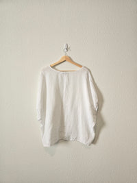 White Linen Oversized Top (L)