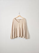 Wishlist Gauze Button Back Top (L)