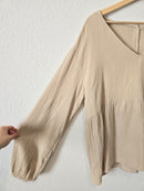 Wishlist Gauze Button Back Top (L)