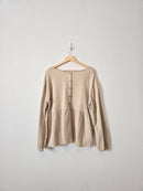 Wishlist Gauze Button Back Top (L)