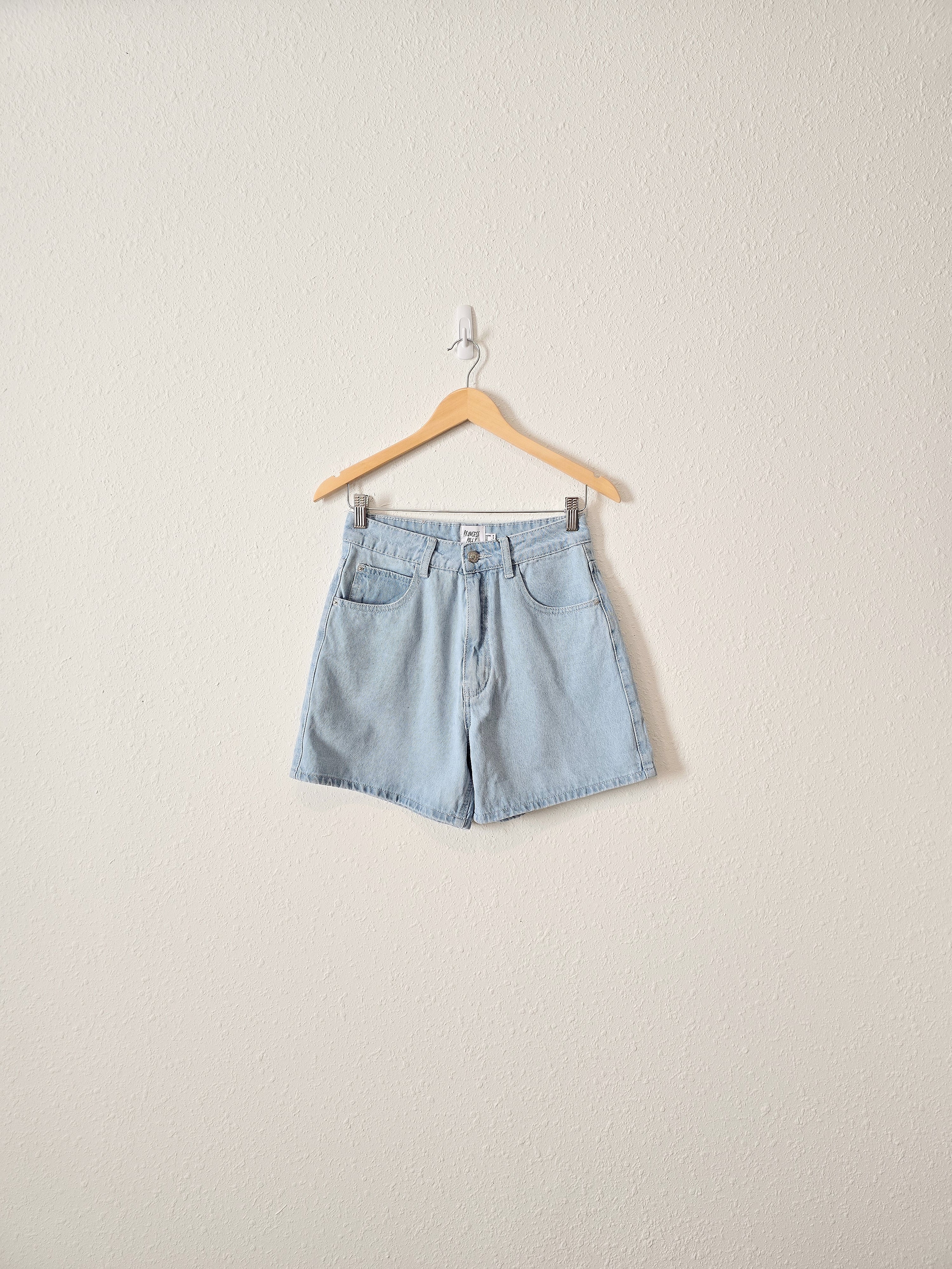 Princess Polly Light Wash Shorts (4)