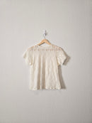 Floral Lace Short Sleeve Tee (M)