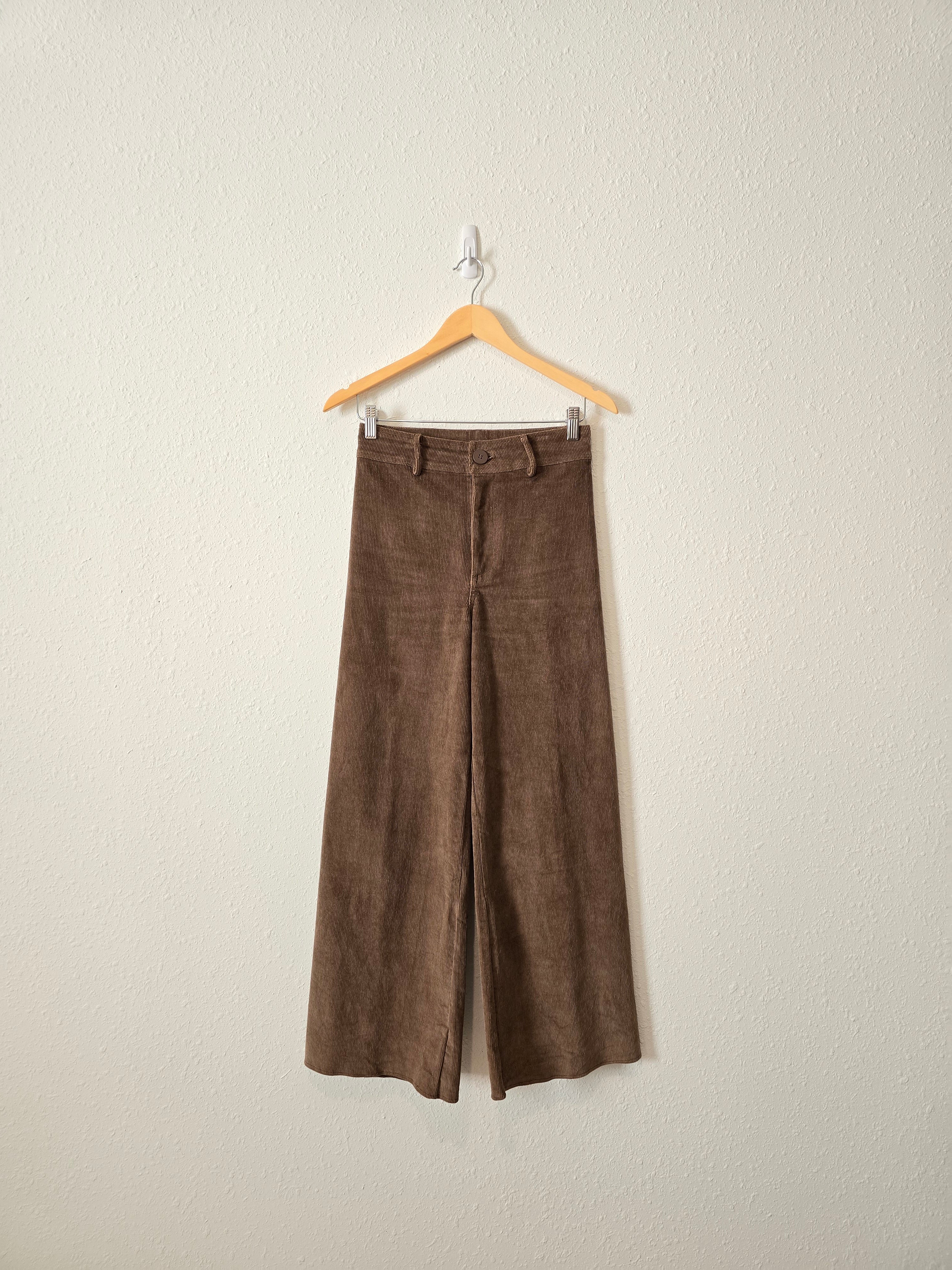 Brown Corduroy Wide Leg Pant (S)