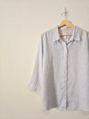 Striped 100% Linen Button Up (XL)