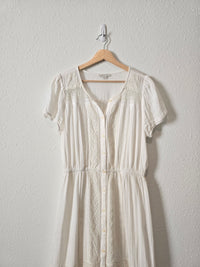 White Lace Cottagecore Dress (L)