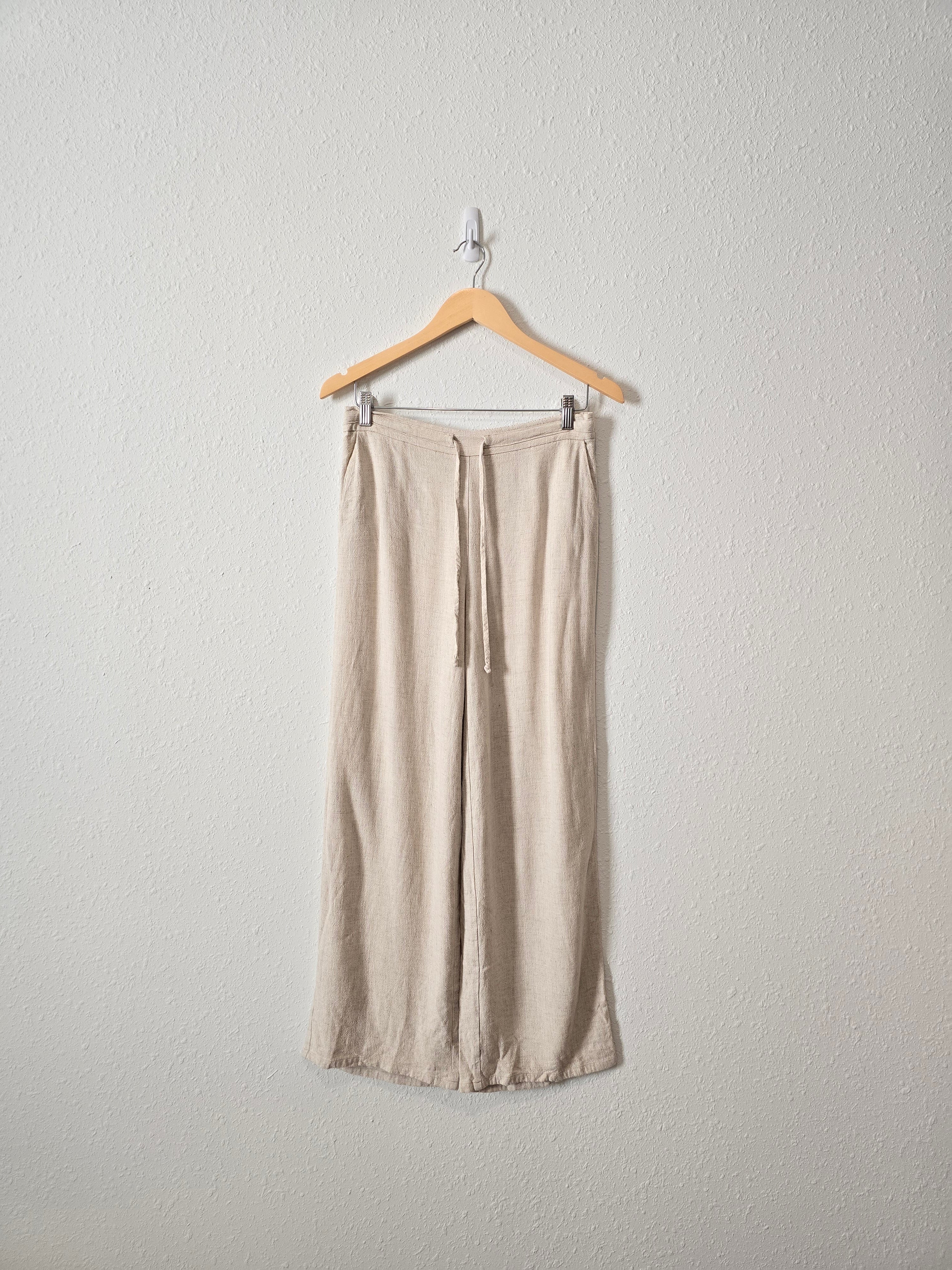 Oat Linen Wide Leg Pants (XS)