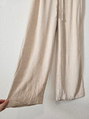 Oat Linen Wide Leg Pants (XS)