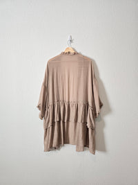 Easel Ruffle Open Front Top (L)