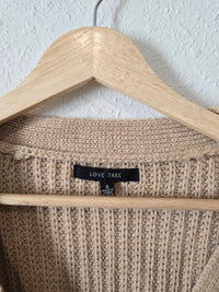 Cable Knit Button Up Sweater (S)